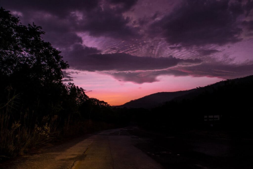 Life Coaching - Dark Pink Sky over mountains